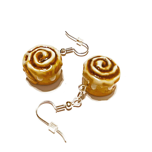 Polymer Clay Cinnamon Roll Earrings - JollityPop