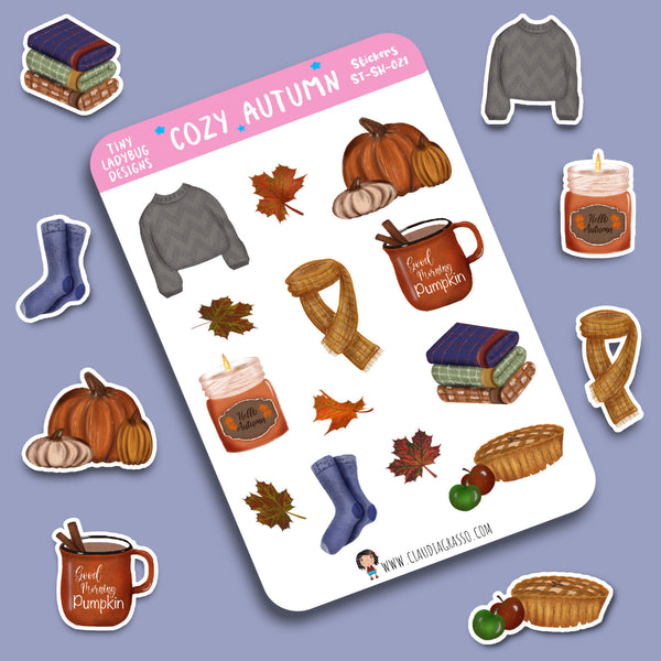 Cozy Autumn Planner Stickers - JollityPop