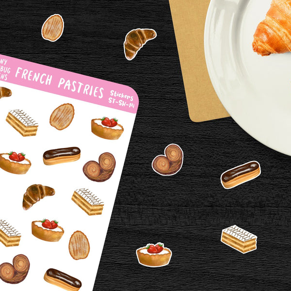 French Pastries Sticker Sheet - JollityPop