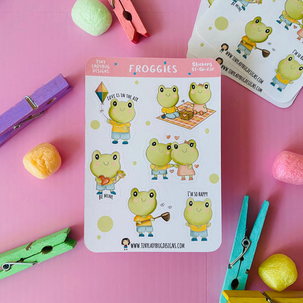 Froggies Sticker Sheet - JollityPop