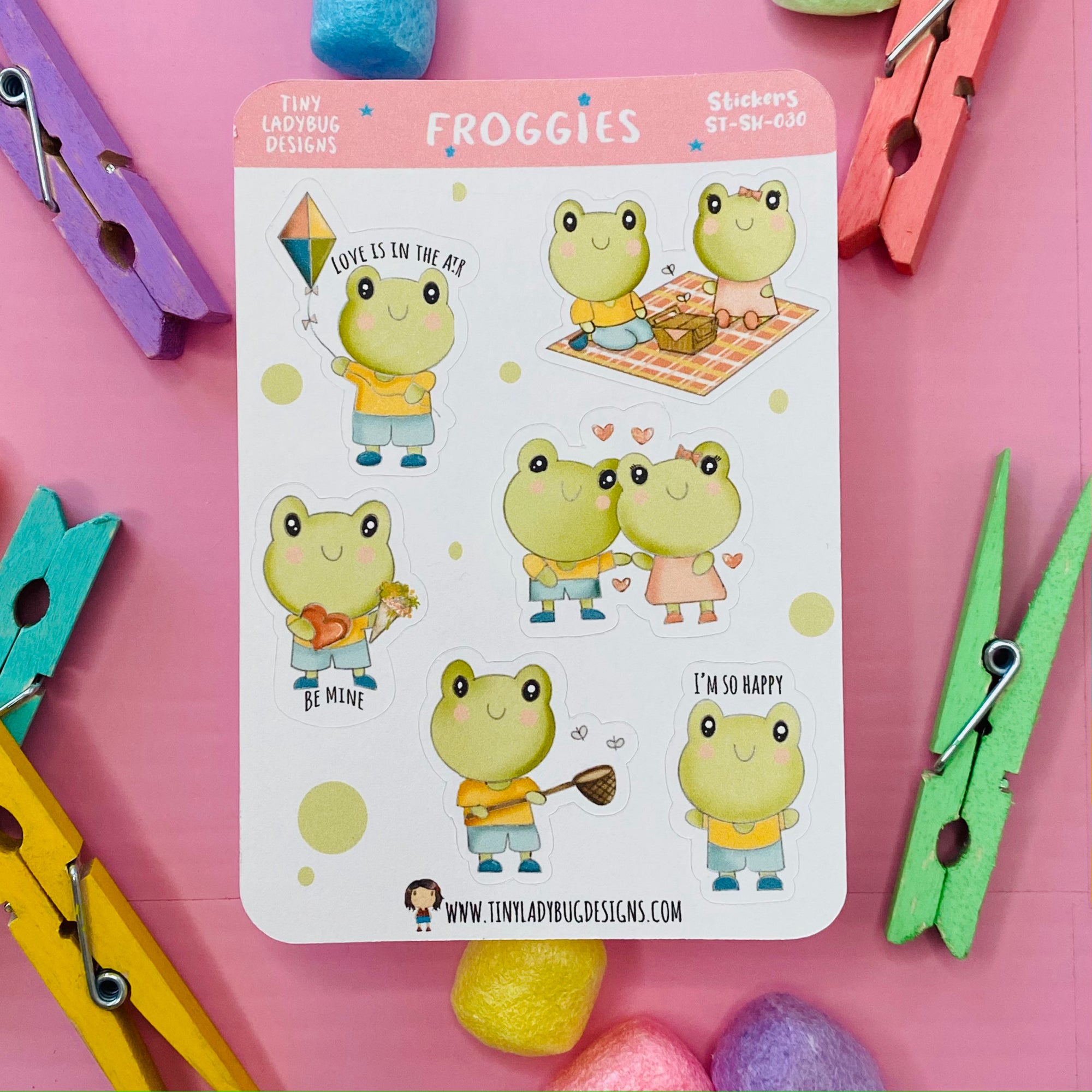 Froggies Sticker Sheet - JollityPop