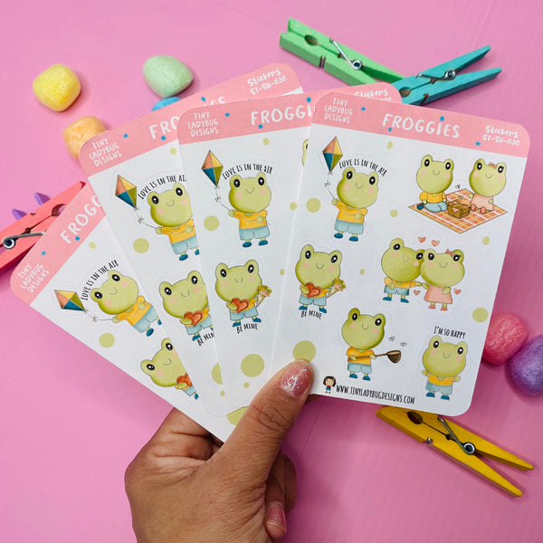 Froggies Sticker Sheet - JollityPop