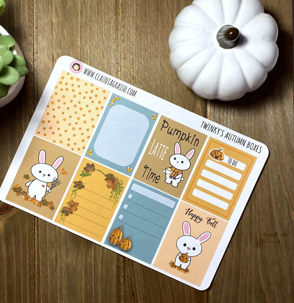 Bunny and Fall Planner Sticker Sheets - JollityPop